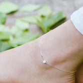Elegant Minimalistic Silver Women's Anklet