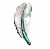 Silver Natural Shell Feather Women's Brooch