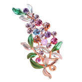 Luxury Floral Colorful Crystal Brooch