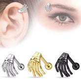 Women's Skeleton Hand Eyebrow Piercing Jewelry
