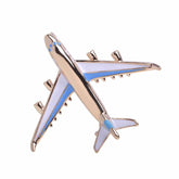 Cute Airplane Shaped Shiny Metal Brooch