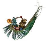 Handmade Boho Style Peacock Feather Brooch