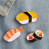 Women's Sushi Shaped Brooches 3 pcs Set