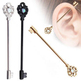 Fashionable Key Style Ear Industrial Barbell Piercing