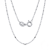 Thin Sterling Silver Women's Bead Chain