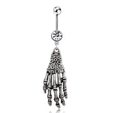 Women's Skeleton Hand Belly Button Ring
