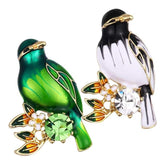 Colorful Enamel Bird Brooch for Women