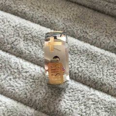 Jesus and Cross Patterned Ring