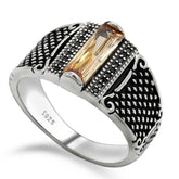 Men Silver Engagement Rings