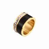 Men's Ring with Cubic Zirconia Decor