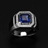 Male Sapphire Diamond Ring