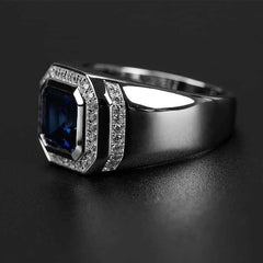 Male Sapphire Diamond Ring