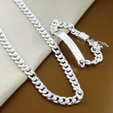 Men's Chain Necklace and Bracelet Set