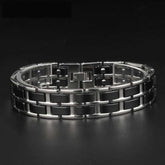 Men's Stainless Steel Net Magnetic Bracelet