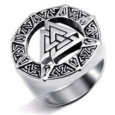 Cute Viking Styled Steel Men's Ring