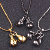 Men's Boxing Gloves Shaped Pendant Necklace