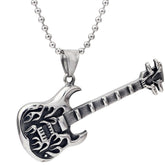 Men's Metal Guitar Pendant Necklace
