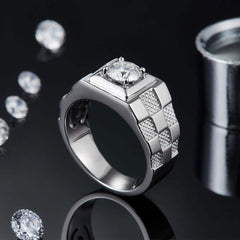 Moissanite Diamond Men's Ring