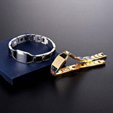 Men's Titanium Steel and Carbon Fiber Magnetic Bracelet