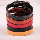 Adjustable Genuine Leather Unisex Bracelets 5 pcs Set