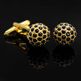 Men's Black Zirconia Cuff Links