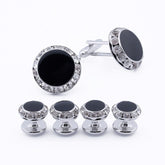 Classic Black Crystal Cufflinks