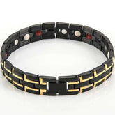 Men's Contrast Details Stainless Steel Magnetic Bracelet
