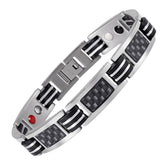 Men's Carbon Fiber Detail Magnetic Bracelet