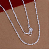 Men's Twist Rope Chain Necklace