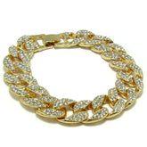 Men's Iced Out Link Chain Rhinestones Bracelets
