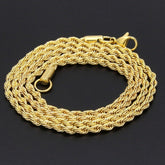 Men's Rope Link Chain Necklace