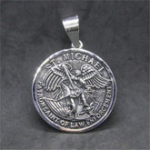 St Michael Round Pendant