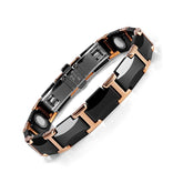 Men's Black Solid Ceramic Magnetic Bracelet