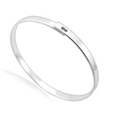 Elegant Minimalistic Steel Men's Bangle Bracelet