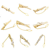 Men's Compact Tie Pin with Chain