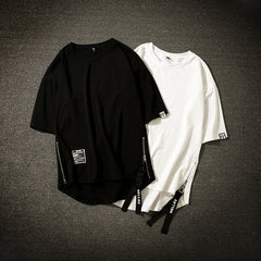 Men's Cotton Side-Zipper T-Shirt