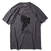 Men's Fashion Street Style Map Printed T-Shirts