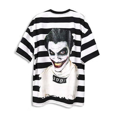 Harajuku Cotton Men's T-Shirt with Joker Print