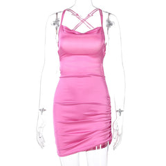 Women's Sleeveless Satin Dress