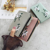 Women's Flower Embroidery Short Wallet