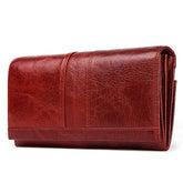 Women's Genuine Leather Long Purse