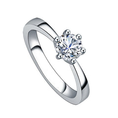 Luxury Crystal Engagement Ring for Women