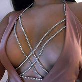 Shining Rhinestone Chest Chain