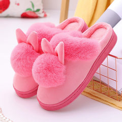 Women's Rabbit Ears Fur Slippers
