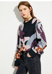 Women's Causal Patchwork Full Sleeved Jumper
