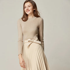 Solid Round Neck Jumper for Women