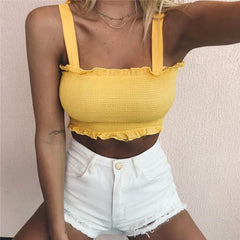 Elastic Summer Crop Top