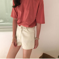 Women's Basic Solid Color T-Shirt