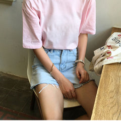 Women's Basic Solid Color T-Shirt