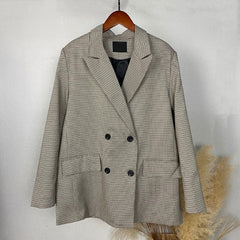 Women's Camel Color Double Breasted Blazer